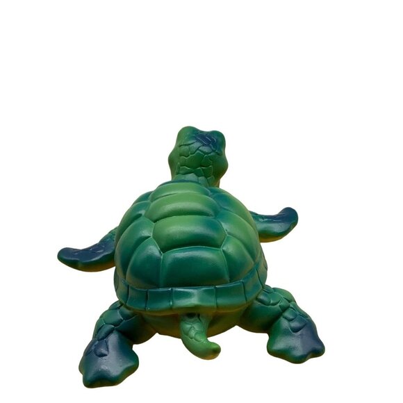 Fun Stuff Inc Green Heavy Plastic Anthropomorphic Face Turtle 8 Inch Toy - Picture 3 of 6